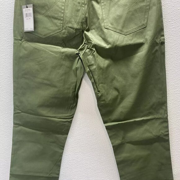 NEW JOHN VARATOS Mens J701 Coated Regular Jeans Size 30 x 32.5 Army Green - Picture 4 of 10